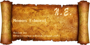 Nemes Edmond névjegykártya